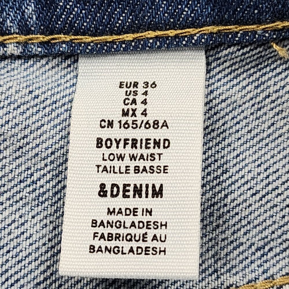 H&M Low Waist Boyfriend Jeans - Size‎ 4 - NWT - Picture 11 of 12